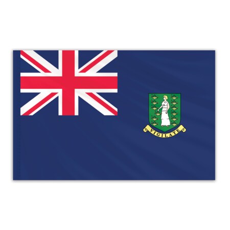 British Virgin Islands Indoor Nylon Flag 2'x3'